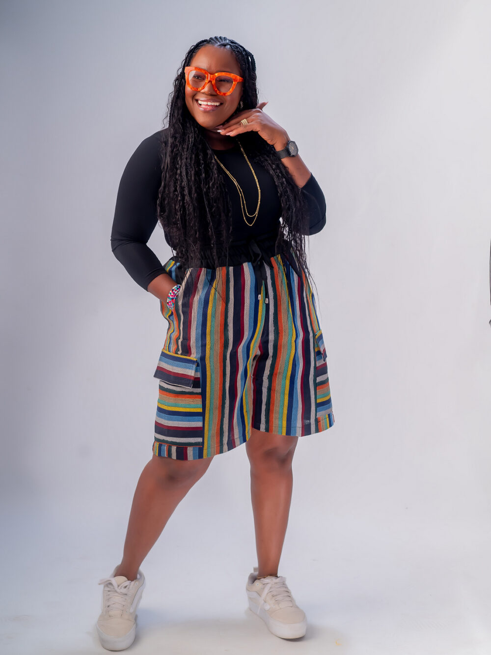 Aso-oke shorts (AS2)