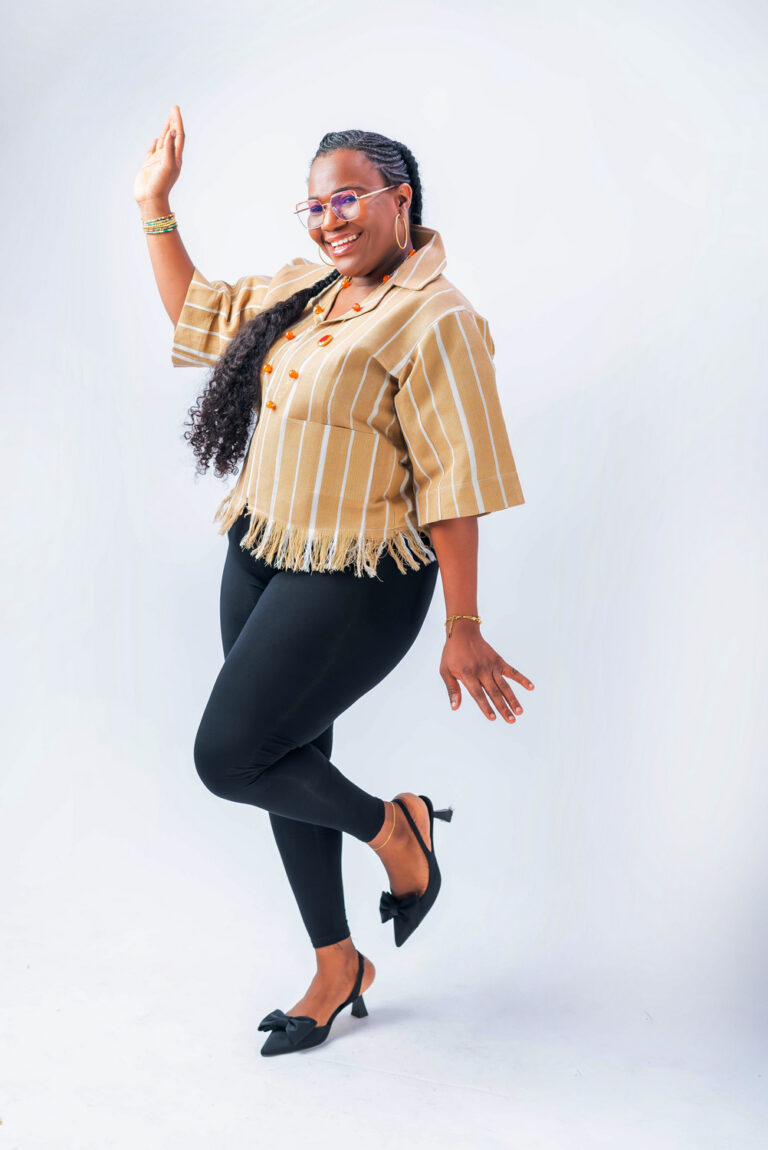 ANIKE ASO-OKE CROP JACKET