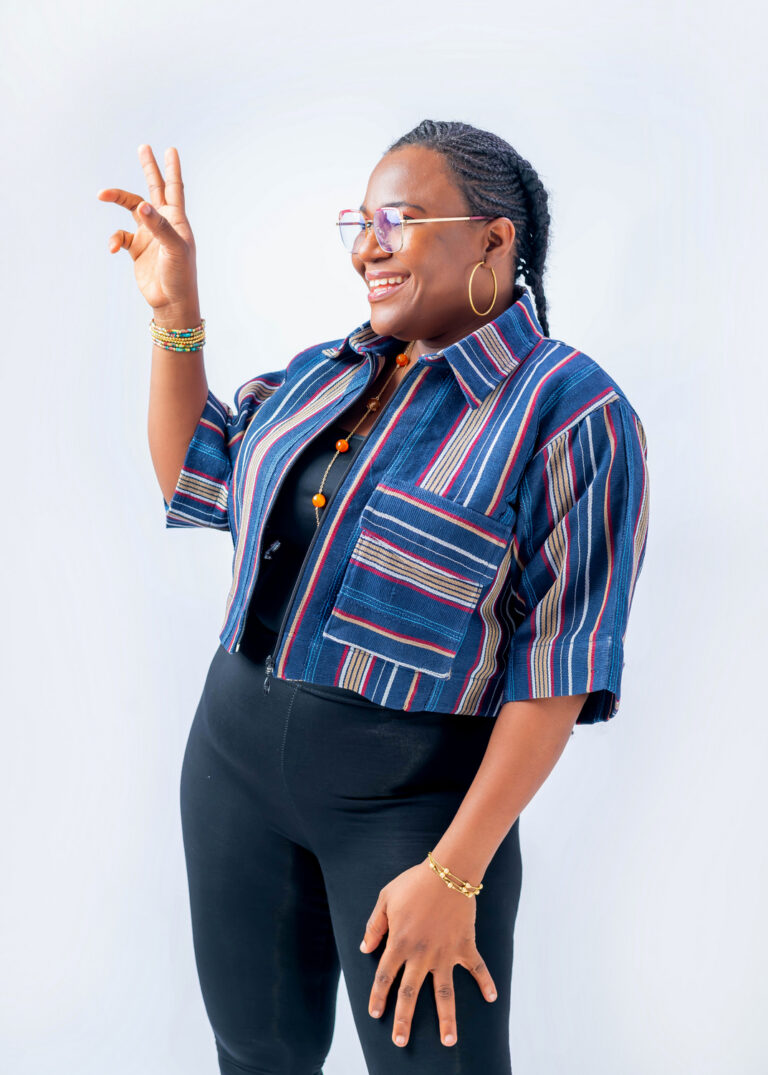 ANIKE ASO-OKE CROP JACKET
