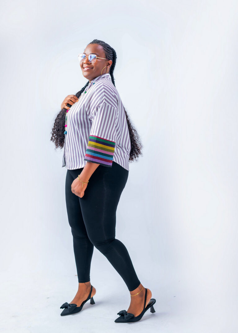 OBA STRIPE LINEN TOP