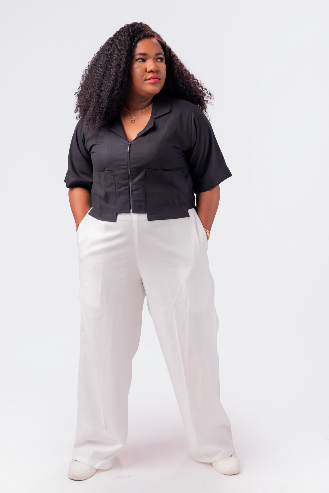 TOMI LINEN CROP TOP - Image 2