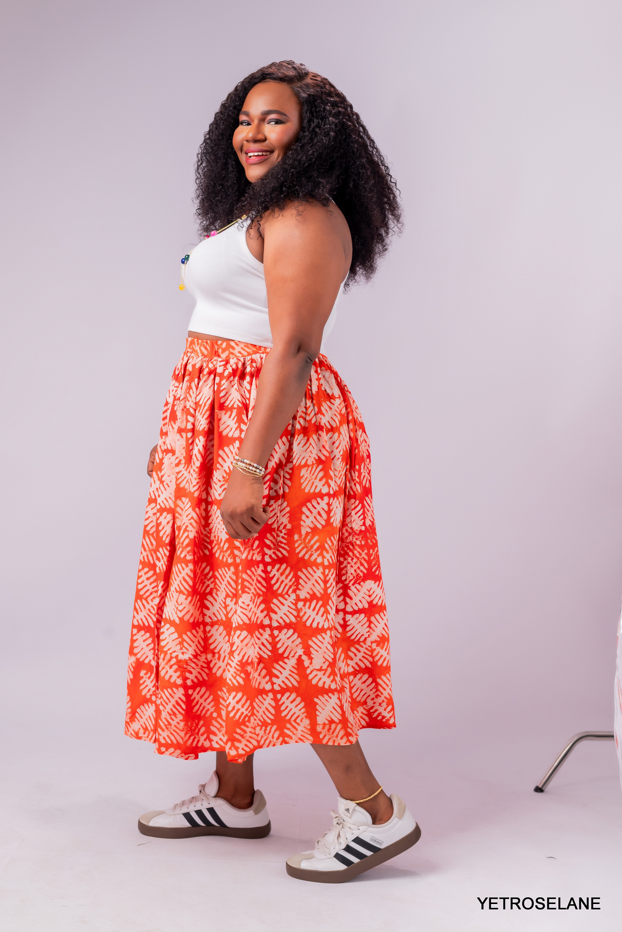 ADIRE GATHERS SKIRT - Image 2