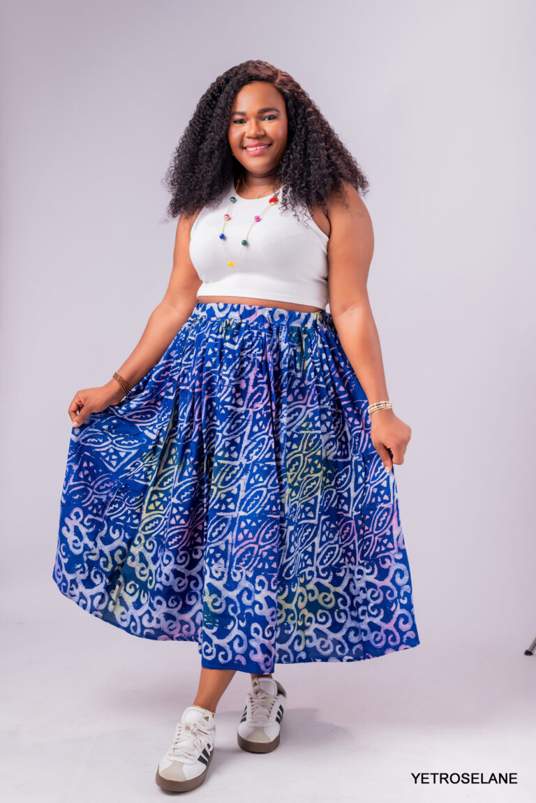 ADIRE GATHERS SKIRT
