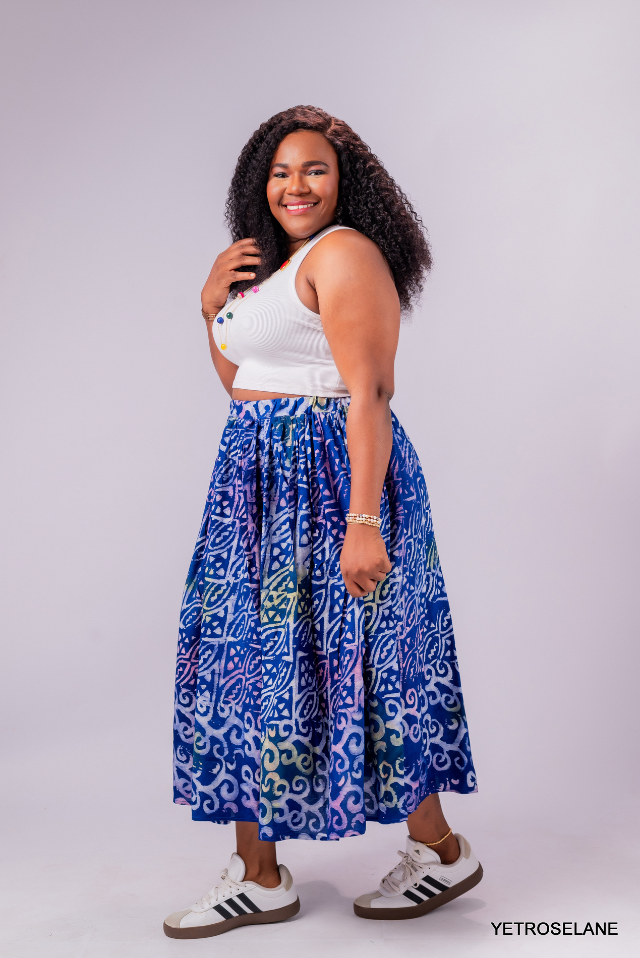 ADIRE GATHERS SKIRT - Image 2